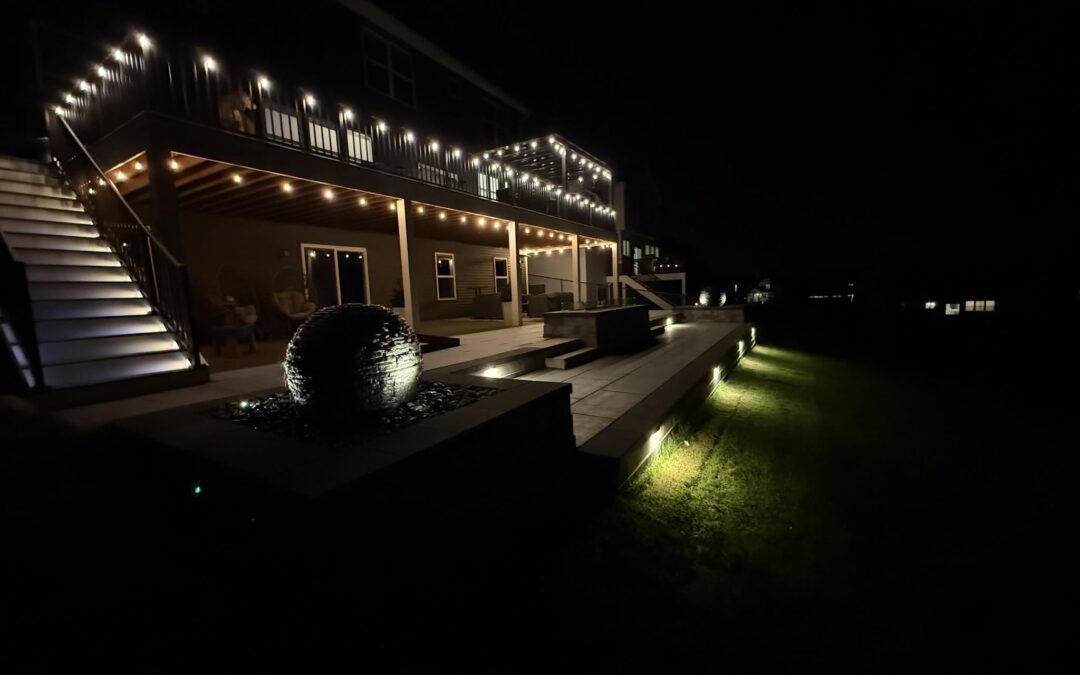 What is the Best Method for Concealing Wiring During a Professional Landscape Lighting Installation to Protect It from Damage?